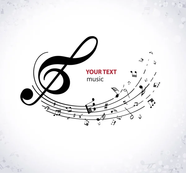 Musique Clef Aigu Notes Pour Votre Design — Image vectorielle