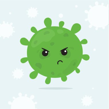 Coronavirüs 2019 nkoV 'un vektör çizimi. Coronavirus salgını konsepti. Coronavirus enfeksiyonu, viral hücre mikrobu.