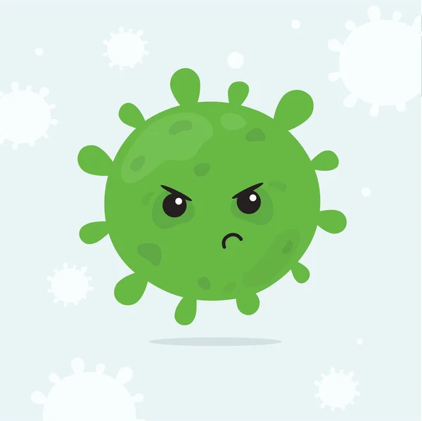 Векторна Ілюстрація Coronavirus 2019 Nkov Коронавірус Спалах Коронавірусна Інфекція Бактерія — стоковий вектор