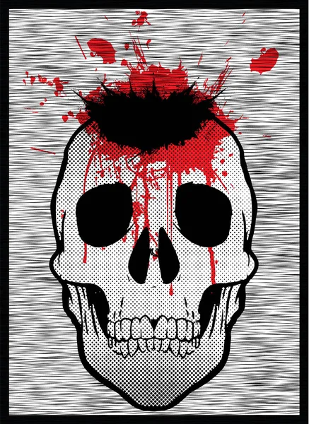 Skull T shirt Graphic Design — Stock Vector