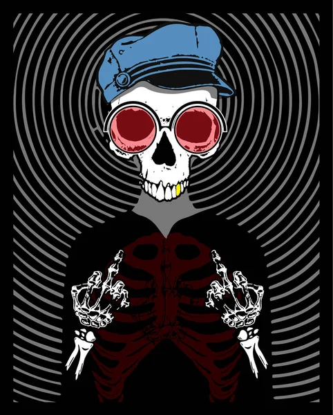 Skull T shirt Graphic Design — Stock Vector