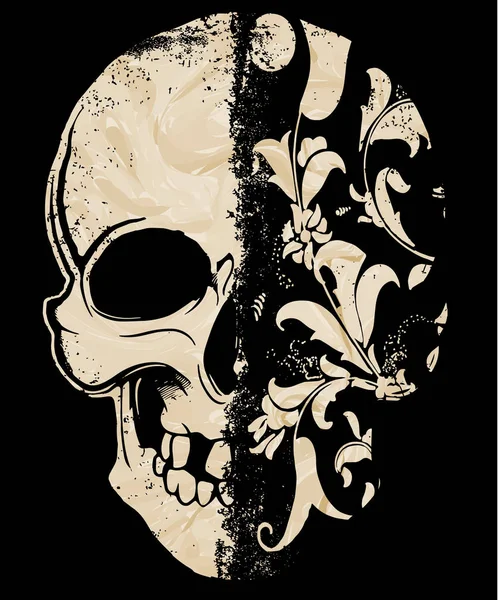 Skull T shirt Graphic Design — Stock Vector