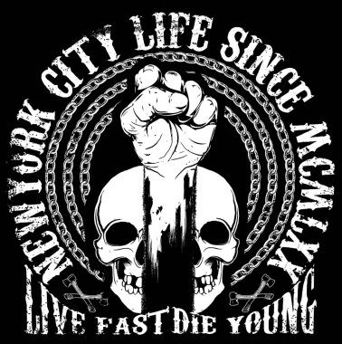 Kafatası Tişörtü Grafik Tasarımı