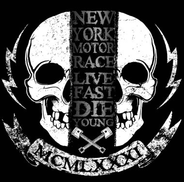 Kafatası Tişörtü Grafik Tasarımı