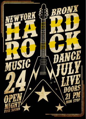 Vintage rock and roll için t-shirt tipografik; tişört tasarım; Poste