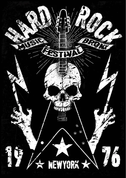 Vintage rock and roll typographique pour t-shirt, tee-shirt design, poster — Image vectorielle