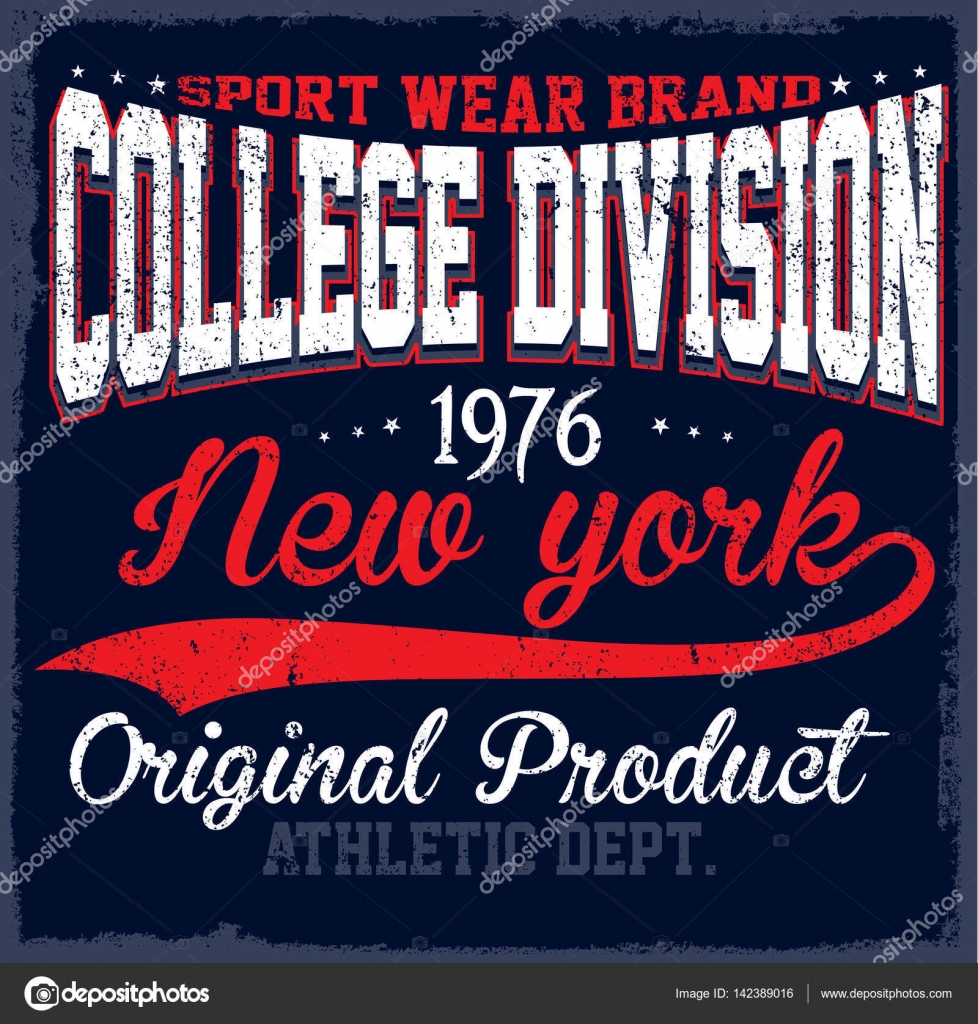 Athletic Dept. New york Varsity Sport vector print and varsity. Stock ...