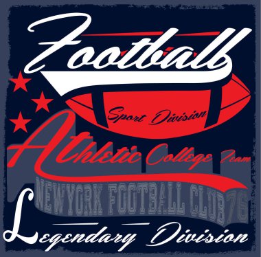 Spor bölümü New york üniversite spor vektör yazdırma ve üniversite.