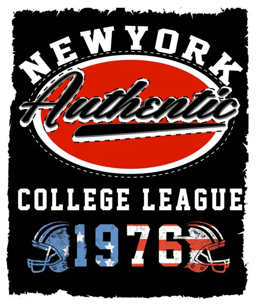 Atletik Dept. New york Varsity Sport vector print and varsity . - Stok Vektor