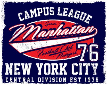 Spor bölümü New york; Üniversite Spor vektör yazdırma ve üniversite.