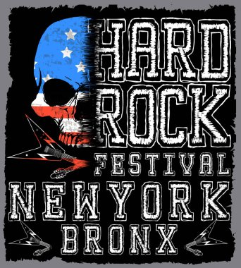 Rock poster; Vintage rock and roll için t-shirt tipografik; tişört tasarım; Poster; vektör çizim