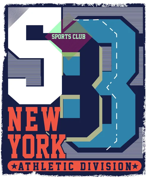 New york Varsity Sport vector print och varsity. För t-shirt eller — Stock vektor