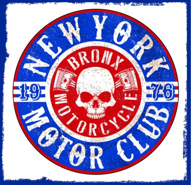 Vintage logo amblem T gömlek tasarım motosiklet