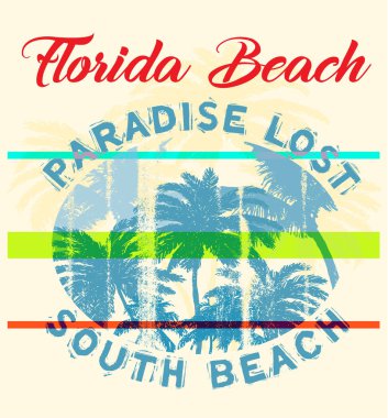 Florida yaz tee grafik tasarım