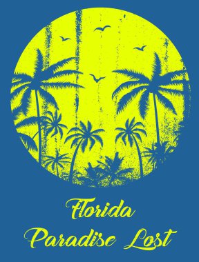 Florida yaz tee grafik tasarım