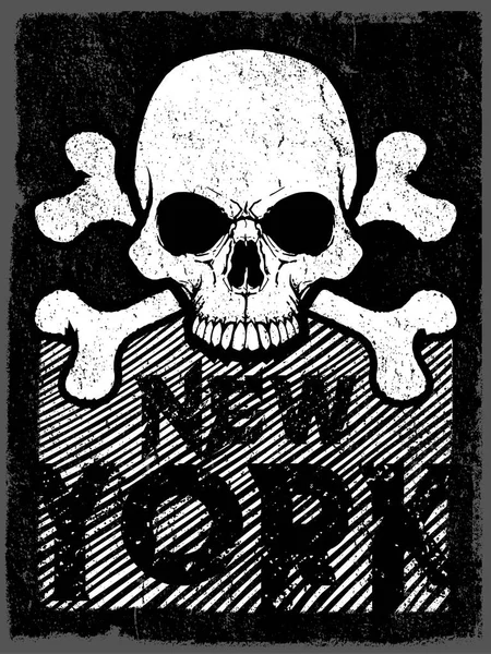 Camiseta Skull Diseño Gráfico — Vector de stock