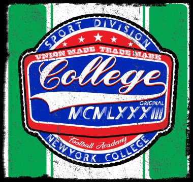 Spor bölümü New york; Üniversite Spor vektör yazdırma ve okul takımı. T-shirt veya diğer anlamları vektör için. T gömlek grafiği