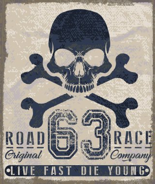 Kafatası Tişörtü Grafik Tasarımı