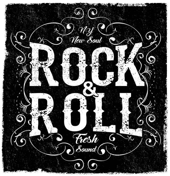 Rock Poster tek renkli hipster vintage etiket; rozet; model "ha — Stok Vektör