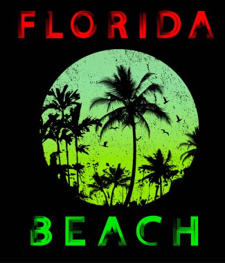 yaz plaj vektör arka planda retro tarzı