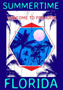 yaz plaj vektör arka planda retro tarzı