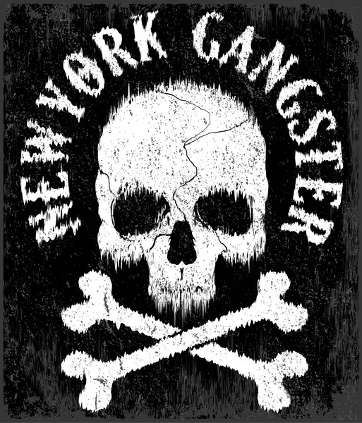 Camiseta Skull Diseño Gráfico — Archivo Imágenes Vectoriales