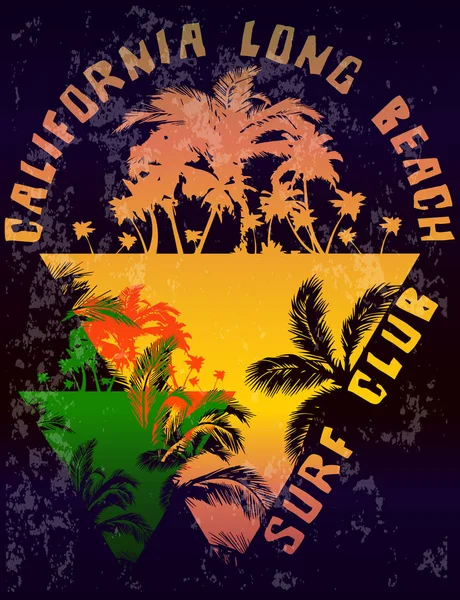 yaz plaj vektör arka planda retro tarzı