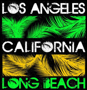 Los Angeles California t-shirt grafik. vektör çizimler.