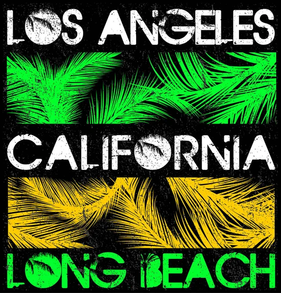 Los Angeles w Kalifornii t-shirt grafiki. ilustracje wektorowe. — Wektor stockowy