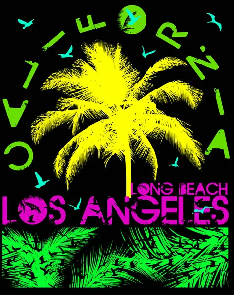 Los Angeles California t-shirt graphics. vector illustrations. — Stock Vector