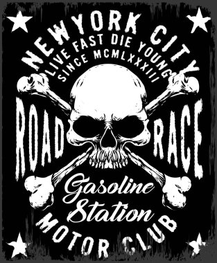 Kafatası Tişörtü Grafik Tasarımı