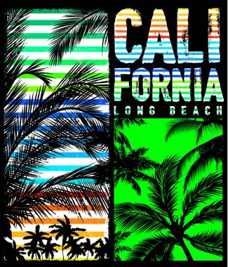 California miami yaz t gömlek grafik tasarım