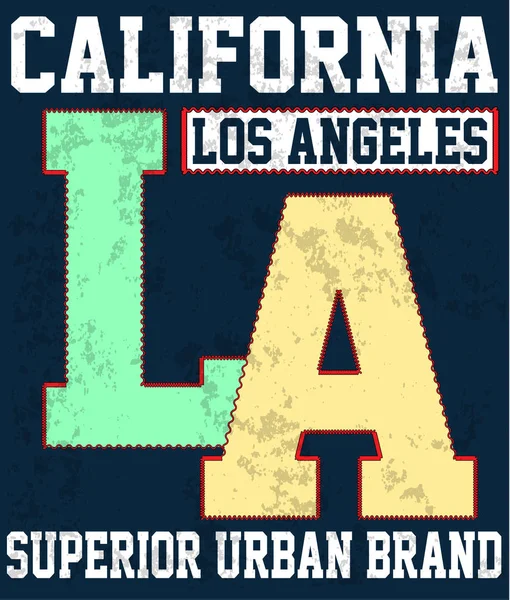 美国加利福尼亚州洛杉矶字体的 t 恤打印矢量 il — 图库矢量图片