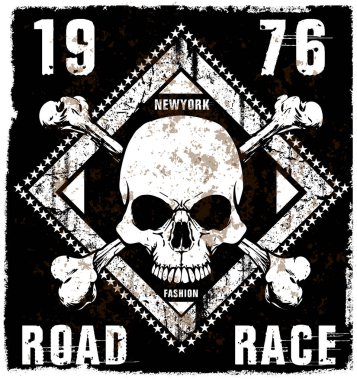 Kafatası Tee grafik tasarım