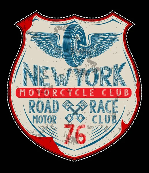 Motosiklet etiket t-shirt tasarımı ile özel chop çizimi