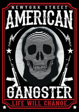 Kafatası Tee grafik tasarım