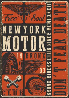 Motosiklet tee grafik tasarım