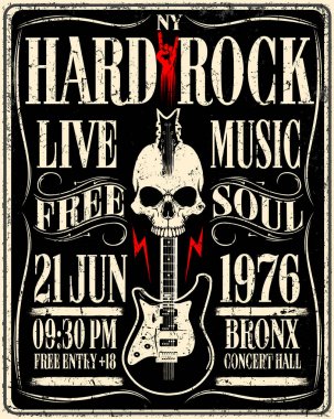 Hard Rock müzik Poster