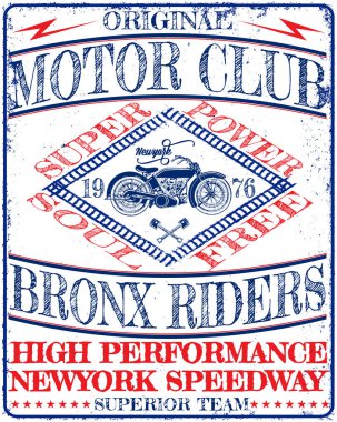 Motosiklet tee grafik tasarım