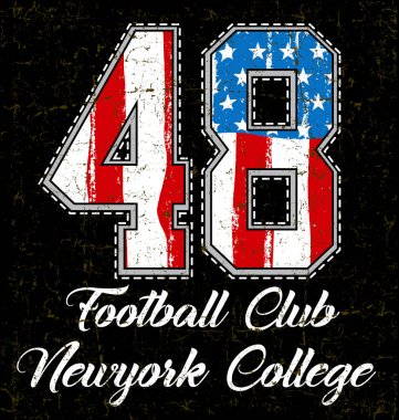 Üniversite New York tipografi, t-shirt grafik.