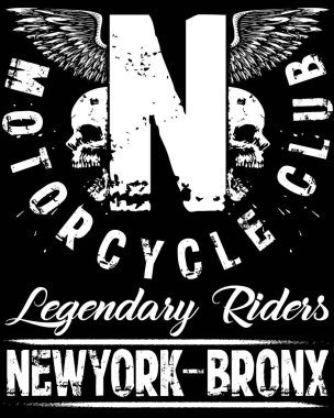 Motosiklet etiket t-shirt tasarımı ile özel chop çizimi