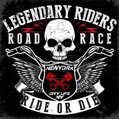 Motosiklet T gömlek grafik tasarım