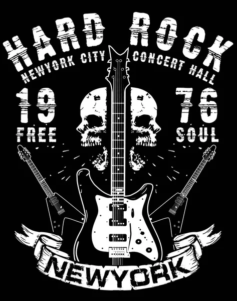 Hard Rock muziek Poster — Stockvector