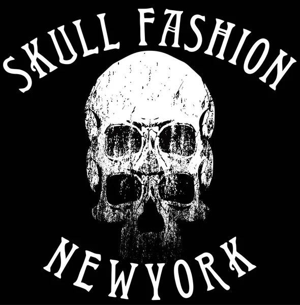 Camisa Skull T Design Gráfico — Vetor de Stock