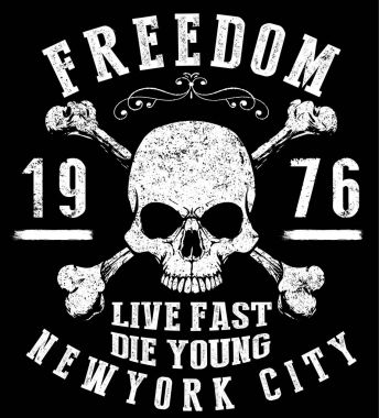 Kafatası Tişörtü Grafik Tasarımı