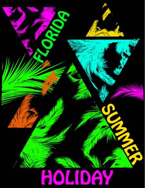 yaz plaj vektör arka planda retro tarzı