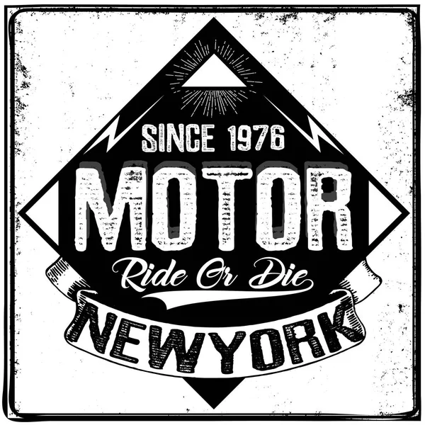 Vintage motocykl tričko grafika — Stockový vektor