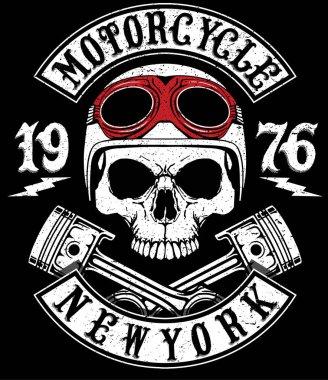 Motosiklet kask tipografi New York Spor Kulübü