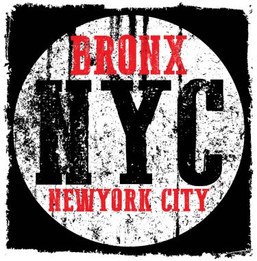 New York City grunge vektör yazdırma ve okul takımı. T-shirt veya ot için