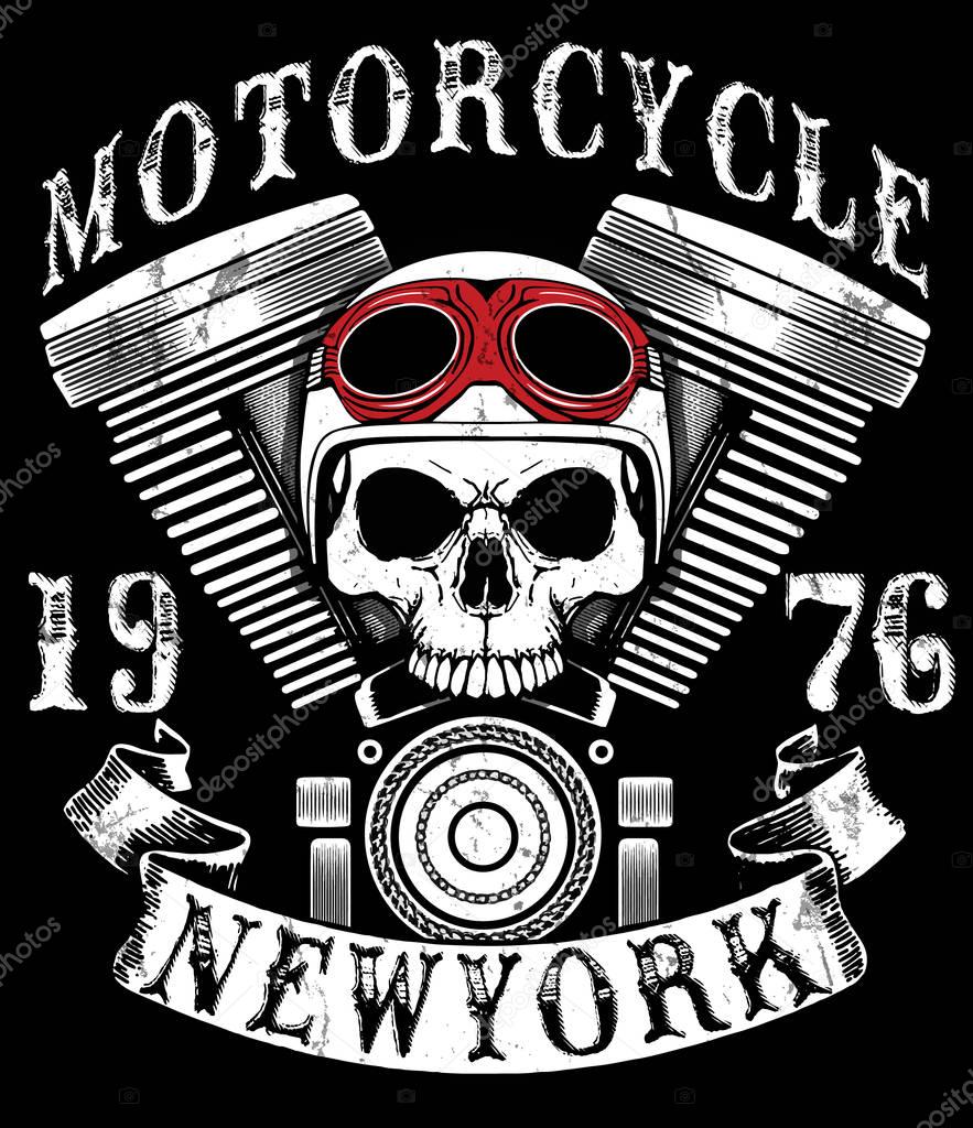 Vintage Motorcycle T-shirt Graphic